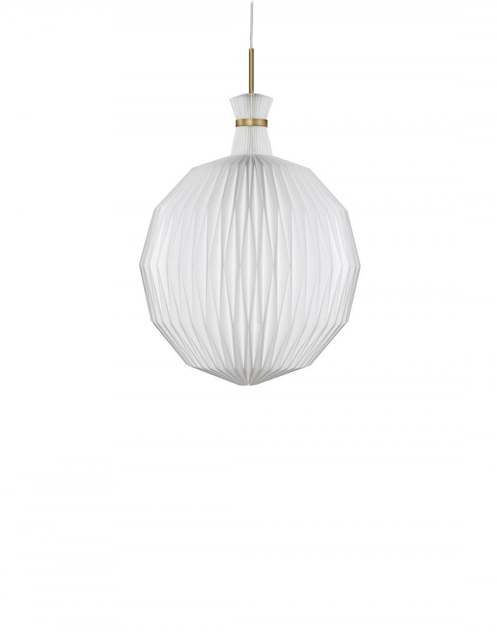 Le Klint 101 Pendant Medium Paper Brushed Brass White Designer Pendant Lighting