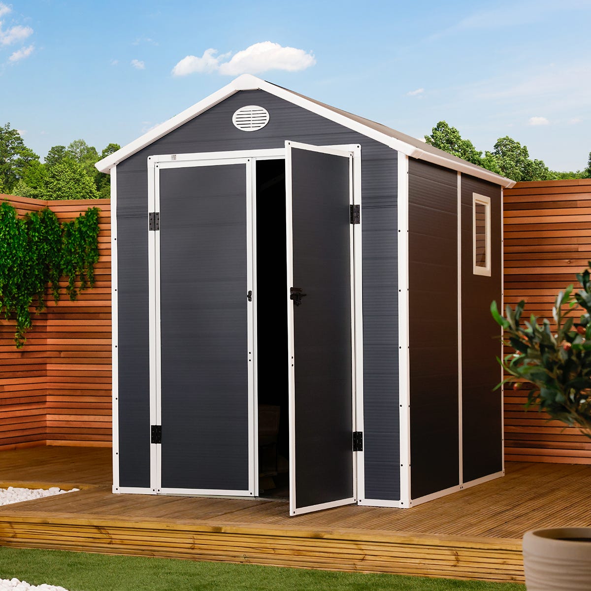 Charles Bentley Plastic Shed 63ft X 62ft