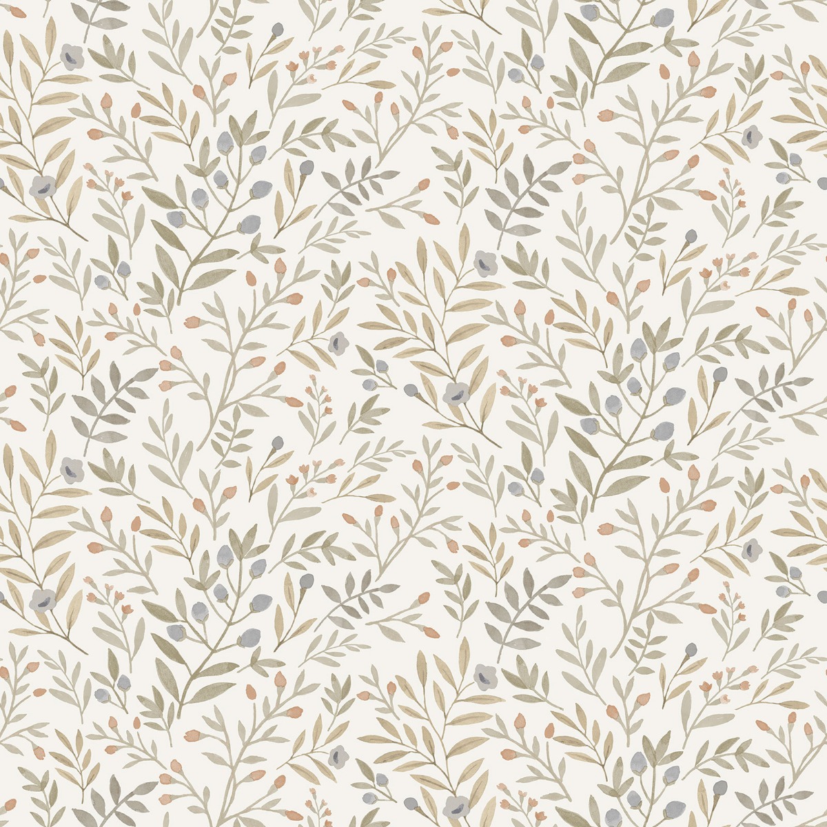 Leafy Trail Vinyl Wallpaper Neutral Grandeco A78802
