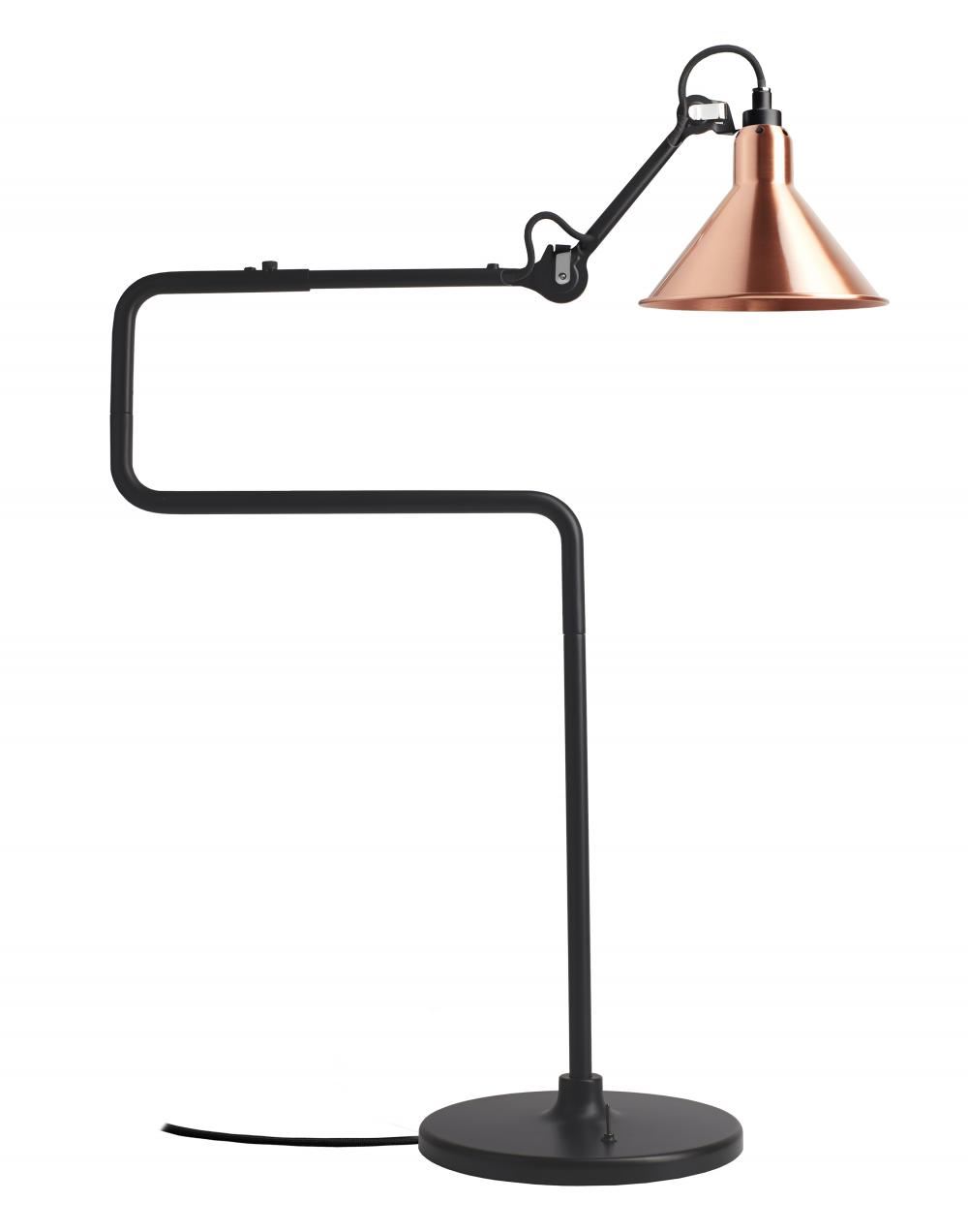 Lampe Gras 317 Table Lamp Copper Shade With White Interior Conical