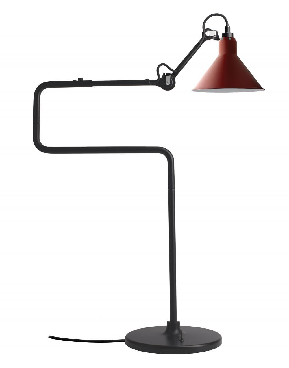 Lampe Gras 317 Table Lamp Red Shade Conical