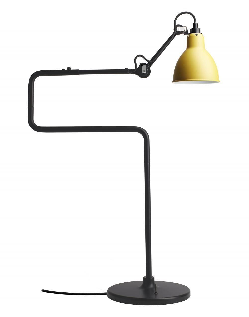 Lampe Gras 317 Table Lamp Yellow Shade Round