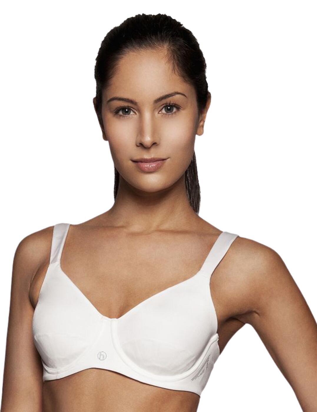 Experience superior support and comfort with this sports bra by Berlei. This bra has been designed to keep you moving. Partially padded shoulder straps prevent them from digging in and allow you to stay focused on your workout. You can even wear them as a comfortable cross back, which will evenly distribute the breast tissue and reduce back strain. Underwiring keeps you feeling supported and additional padding prevents them from digging in and causing discomfort. Moulded cups contour to your natural shape, giving you unbeatable comfort and support. The interior lining is designed to help reduce sweat build up.  Moulded cups Padded shoulder straps Hook and eye closure Country of origin: China Composition: 76% Polyamide &pipe; 24% Lycra Listed in UK sizes  55004-98074-1279563 BX4915 Sports Bra
