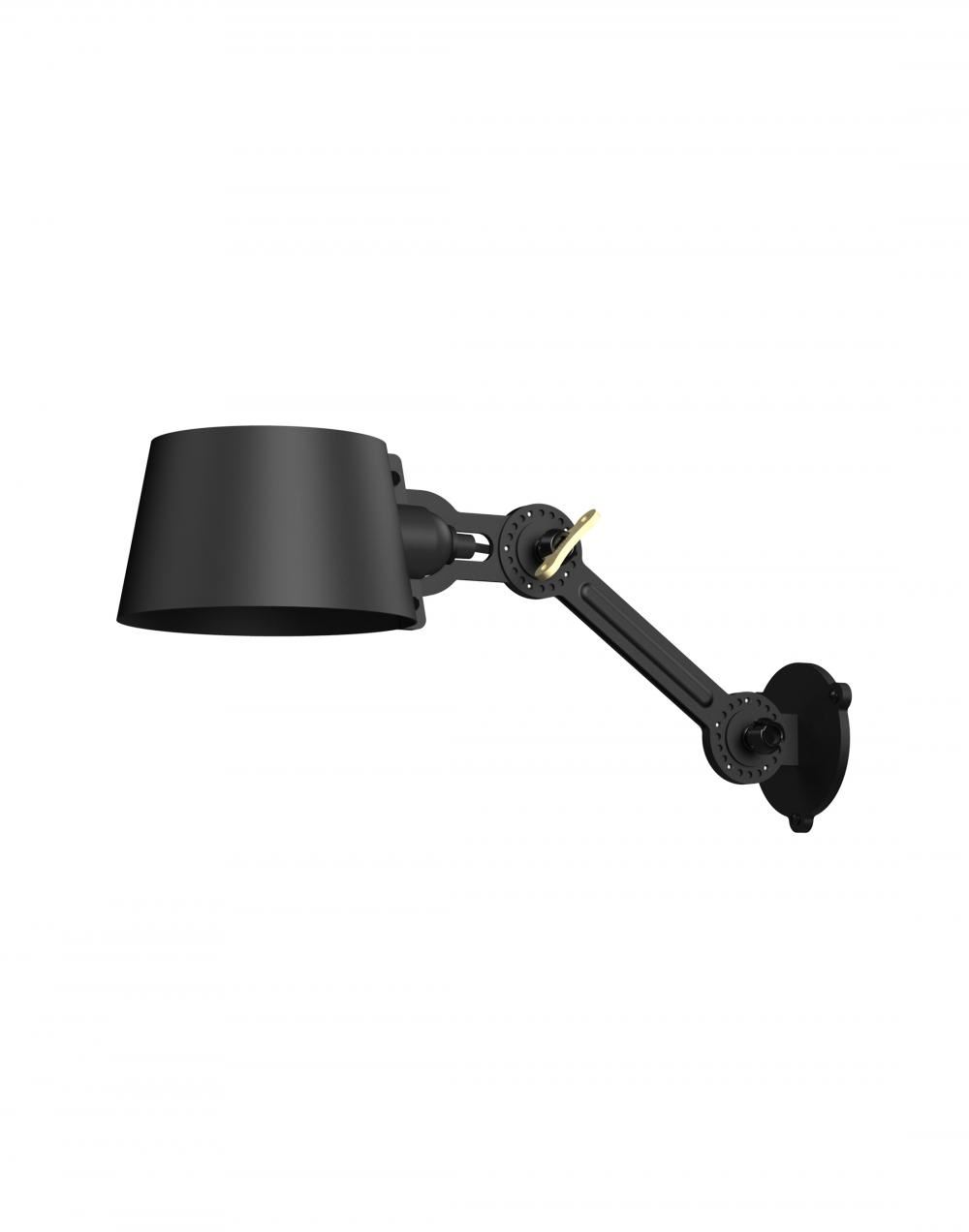 Bolt Wall Lamp Side Fit Small Smokey Black With Cable Switch And Plug