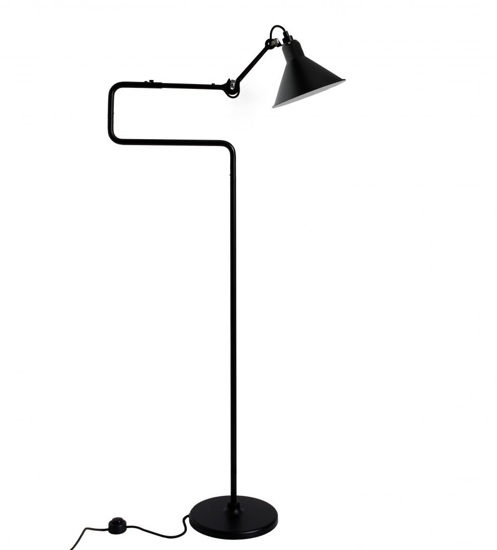 Lampe Gras 411 Floor Light Black Shade Conic Shade