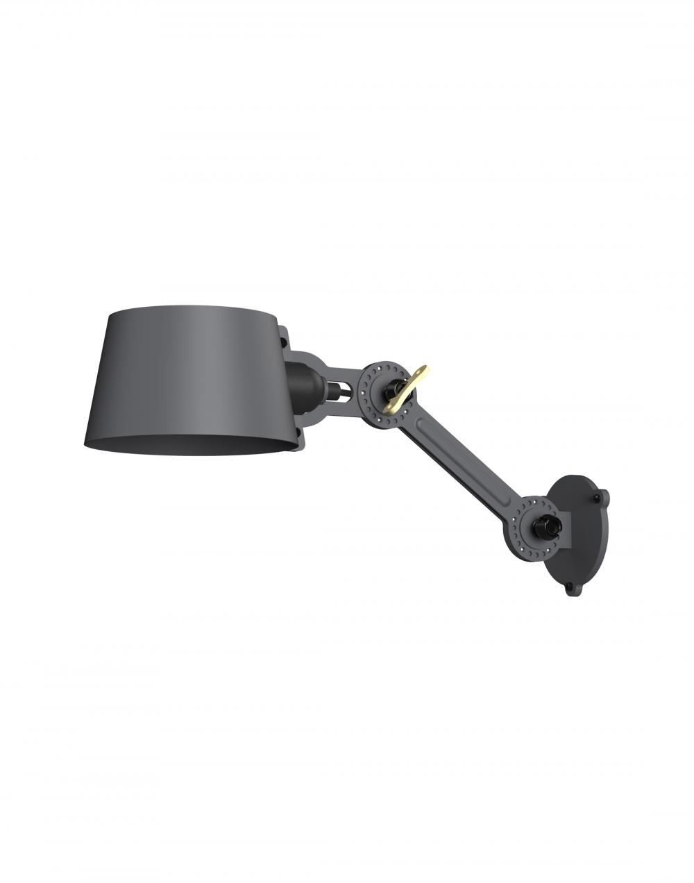 Bolt Wall Lamp Side Fit Small Midnight Grey With Cable Switch And Plug