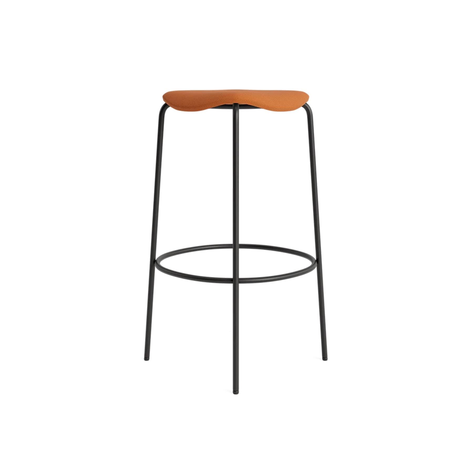 Make Nordic Ugo Stool High Bar Stool Spoor Leather Cognac Brown Designer Furniture From Holloways Of Ludlow