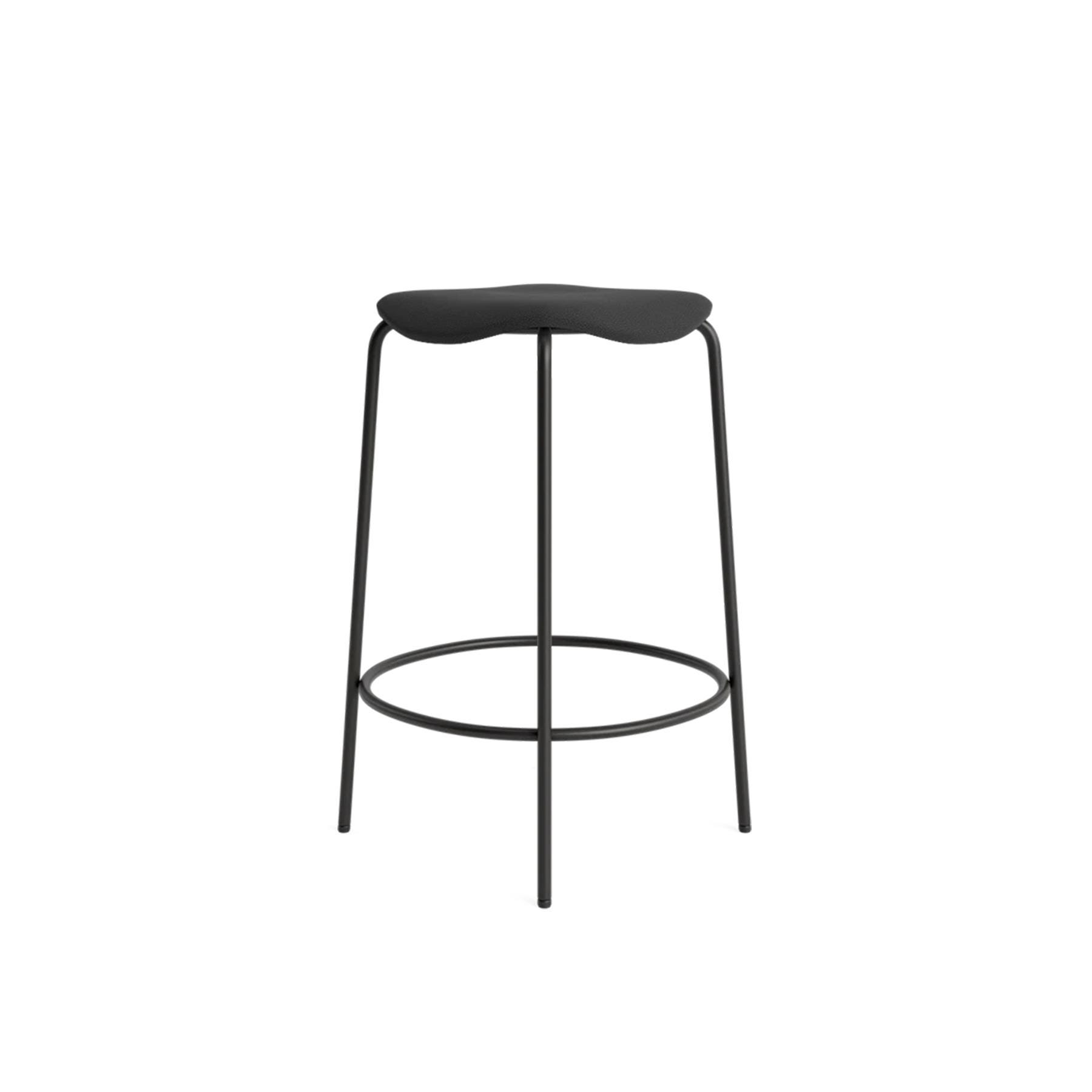 Make Nordic Ugo Stool Kitchen Counter Stool Spoor Leather Black Designer Furniture From Holloways Of Ludlow