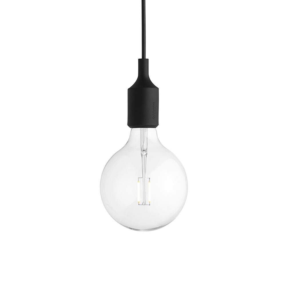 E27 Pendant Lamp Led Black Spare Led Bulb
