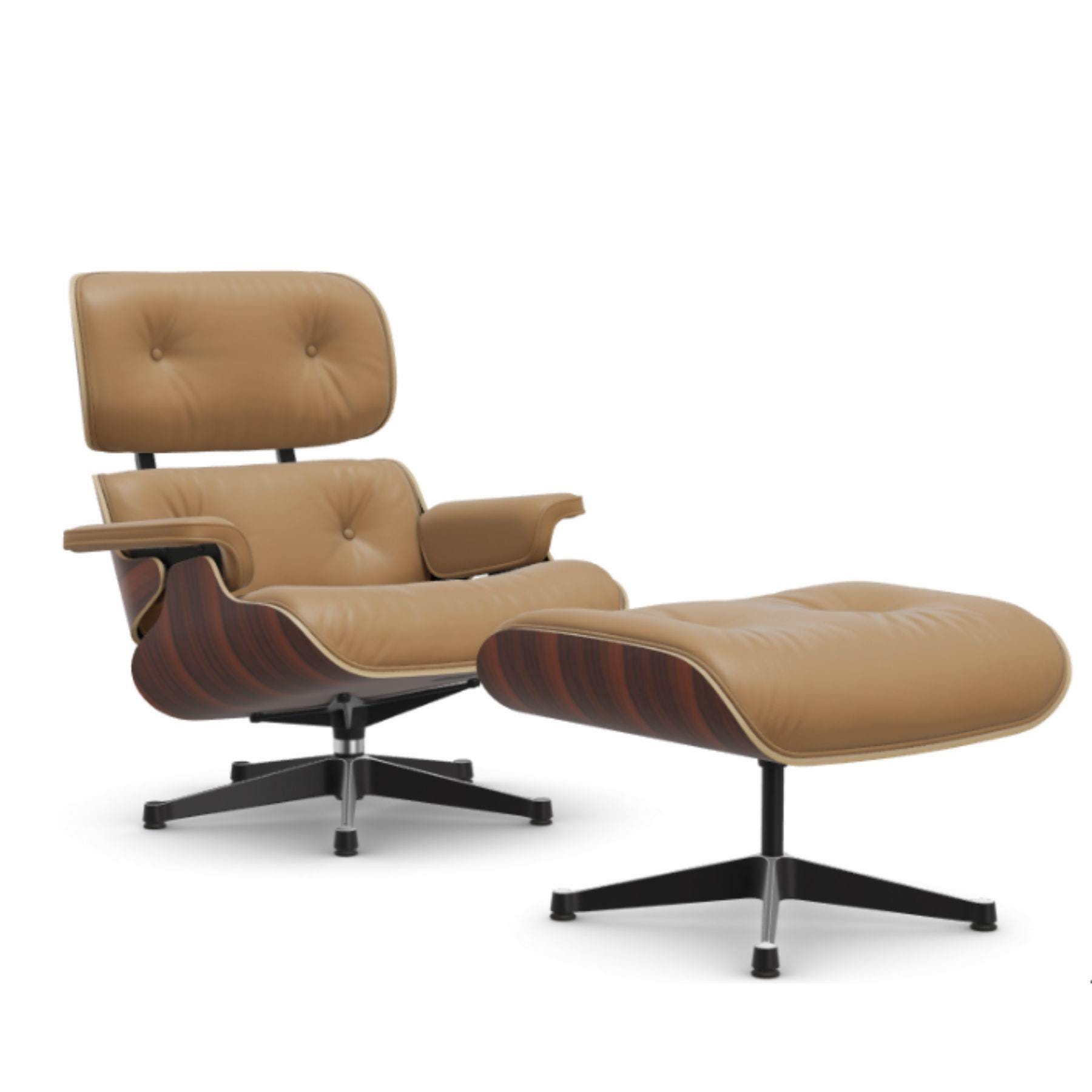 Vitra Eames Classic Lounge Chair Santos Palisander Leather Natural F Caramel Polished Black With Ottoman Light Wood Designer Furniture From Hollow