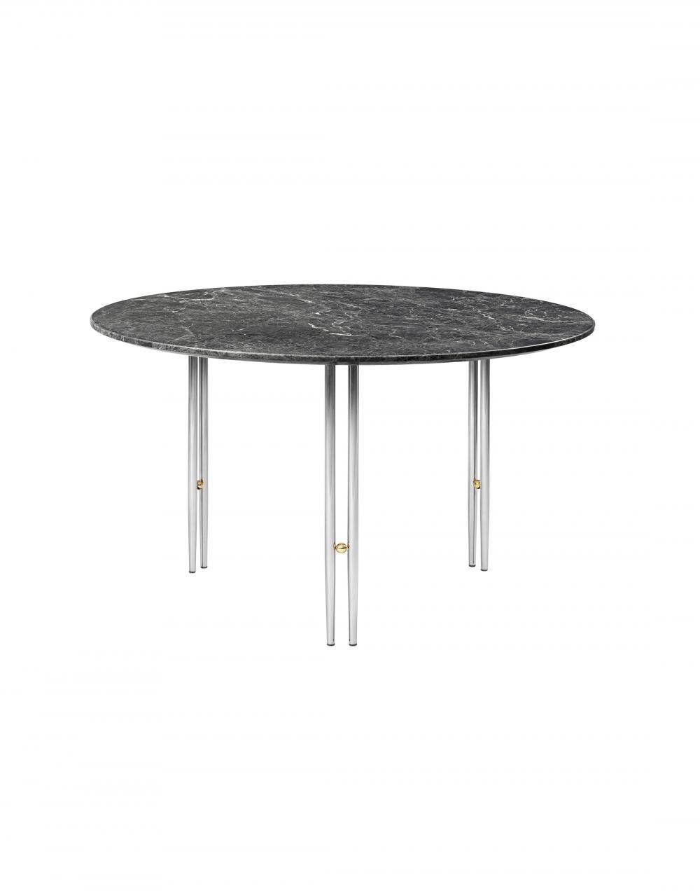 Gubi Ioi Coffee Table 70cm Chrome Base Emperador Marble Grey Grey Designer Furniture From Holloways Of Ludlow