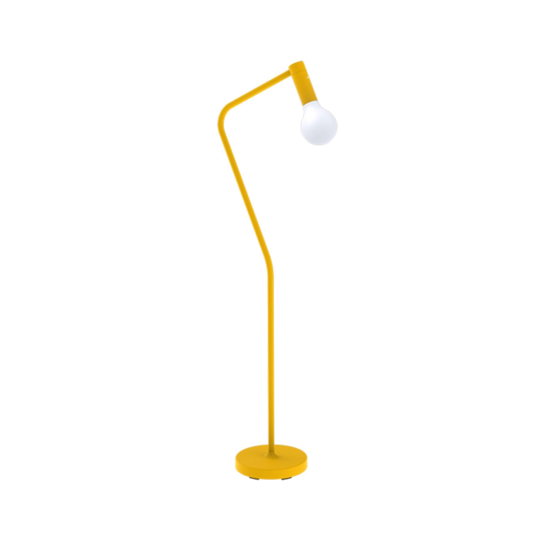 Fermob Aplo Outdoor Floor Light Honey Outdoor Lighting Outdoor Lighting Yellow Designer Floor Lamp