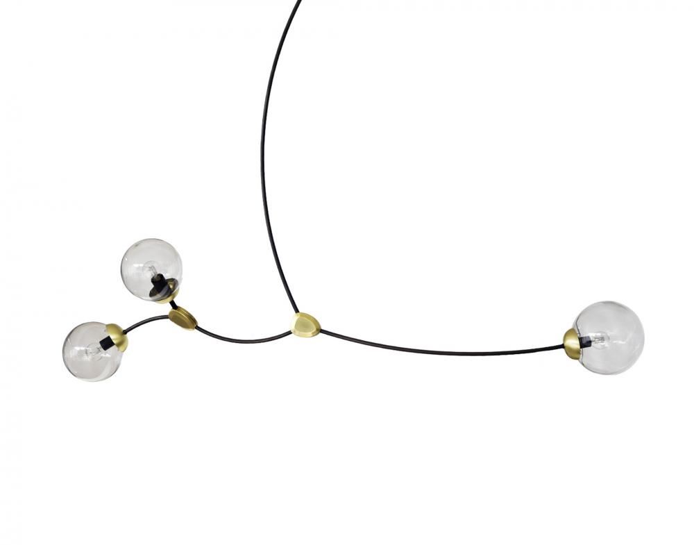 Cto Lighting Ivy 3 Horizontal Pendant Smoked Glass Shades Bronze Designer Pendant Lighting