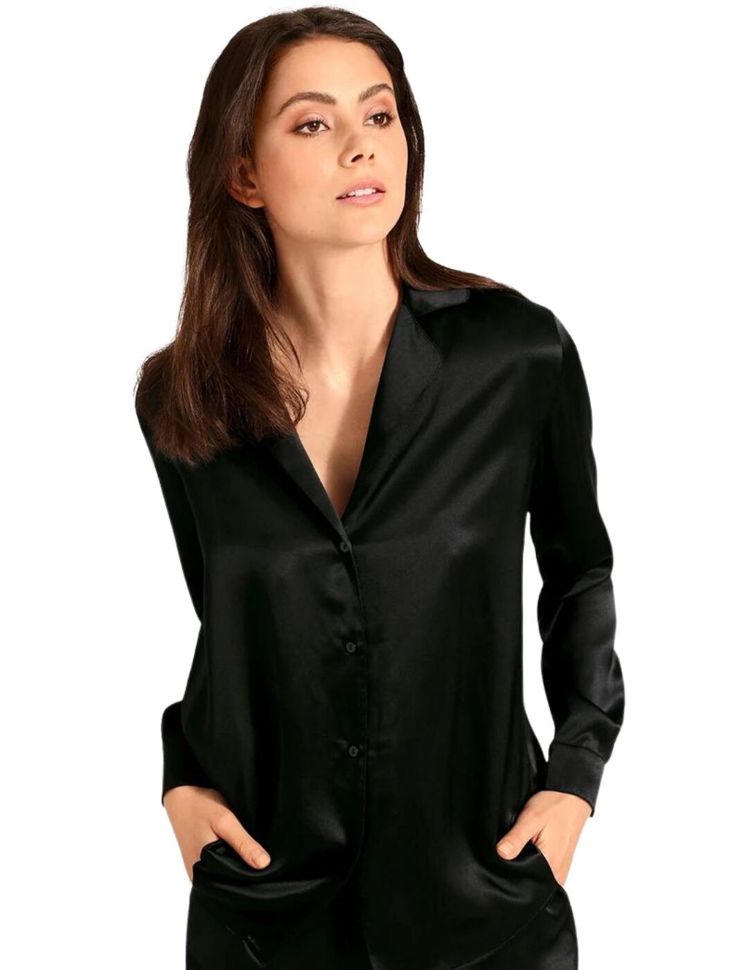 Embrace comfort with Aubade's Toi Mon Amour blouse. With long sleeves and a collared V-neckline, this classic design is silky smooth and lightweight for all-day wear. This blouse can be worn as a fashionable top for day-to-day activities and work or as a super soft pyjama top, to be worn buttoned up or open as you choose. The fitted cut will flatter your curves for a feminine, chic look.  Long sleeves V neckline Button fastening Fitted cut Loose cuffs Country of origin: China Composition: 100% Silk Listed in UK sizes  57489-101512-1315067 QS44 Blouse