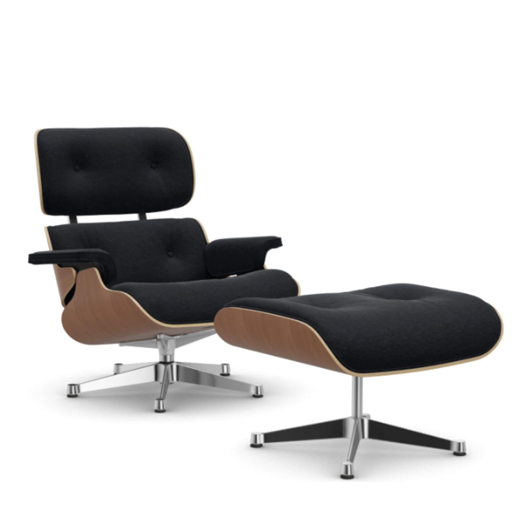 Vitra Eames Classic Lounge Chair American Cherry Nubia Black Anthracite Polished Aluminium With Ottoman Light Wood Designer Furniture From Hollowa