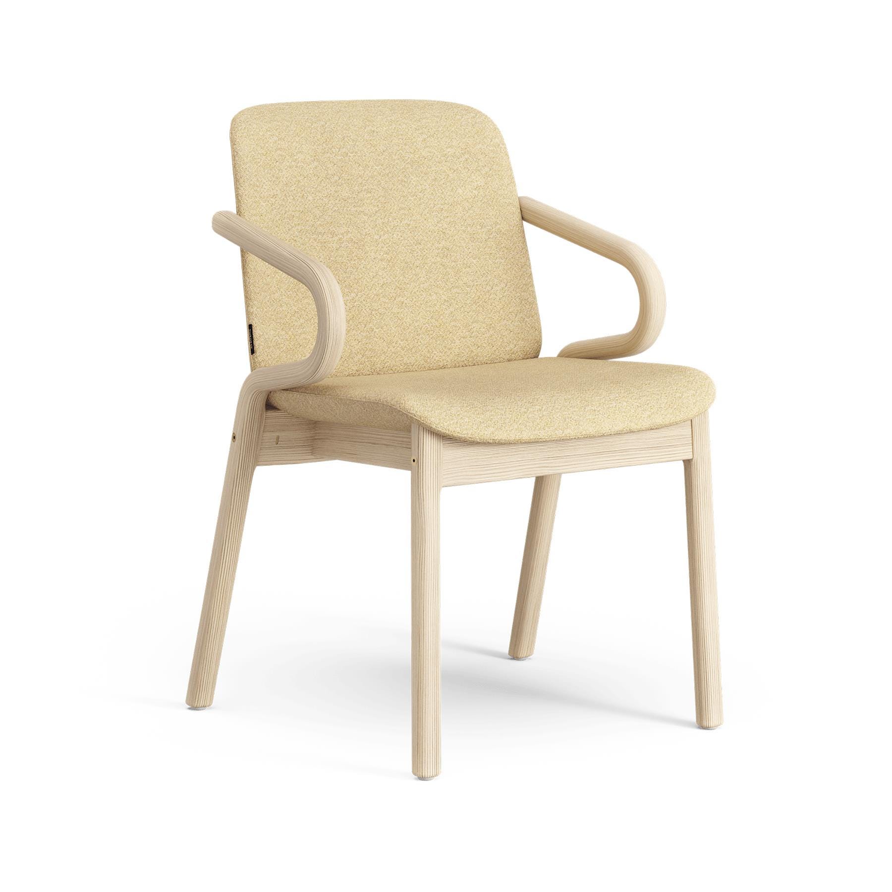 Swedese Amstelle Armchair Natural Ash Ecriture 0410 Cream Designer Furniture From Holloways Of Ludlow