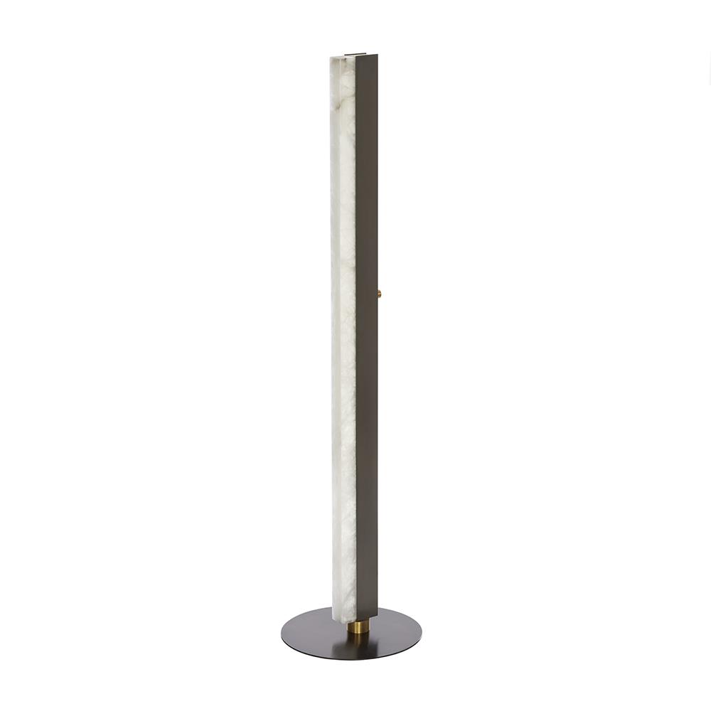 Artes Floor Light Bronze With Satin Brass Details