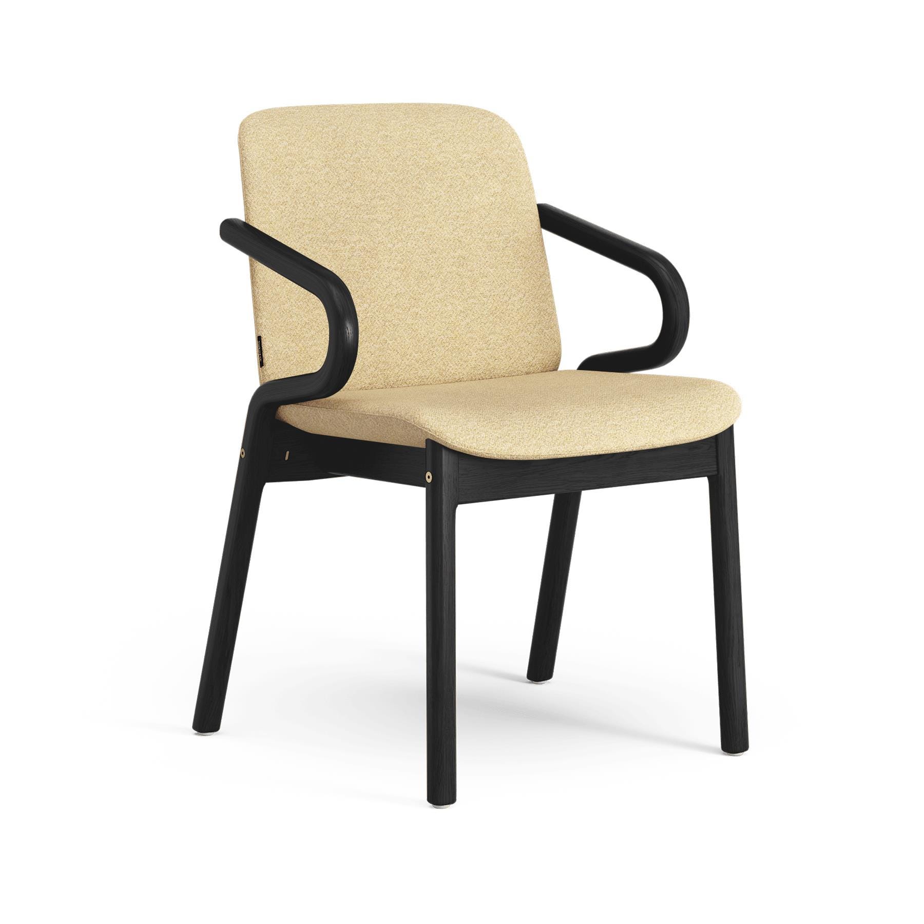 Swedese Amstelle Armchair Black Ash Ecriture 0410 Cream Designer Furniture From Holloways Of Ludlow