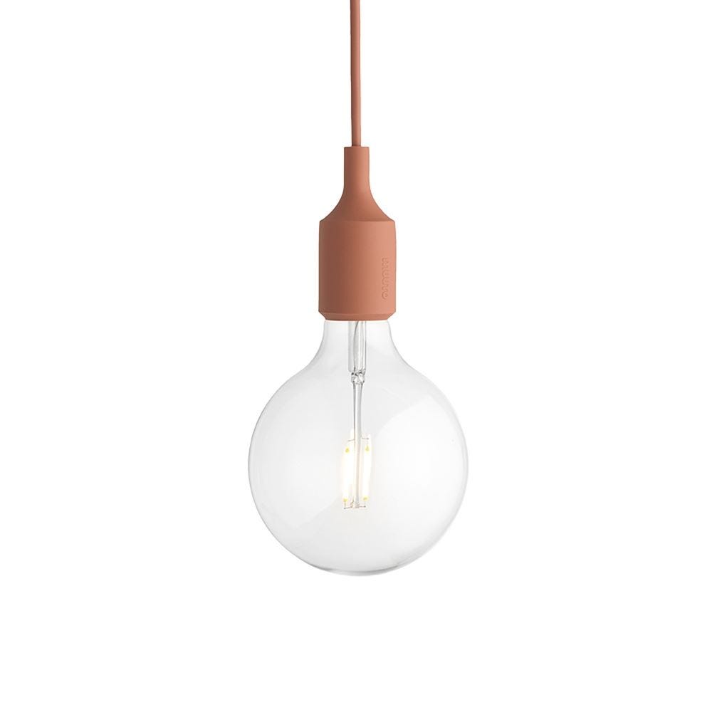 Muuto Outlet E27 Pendant Lamp Led Terracotta Red Designer Pendant Lighting