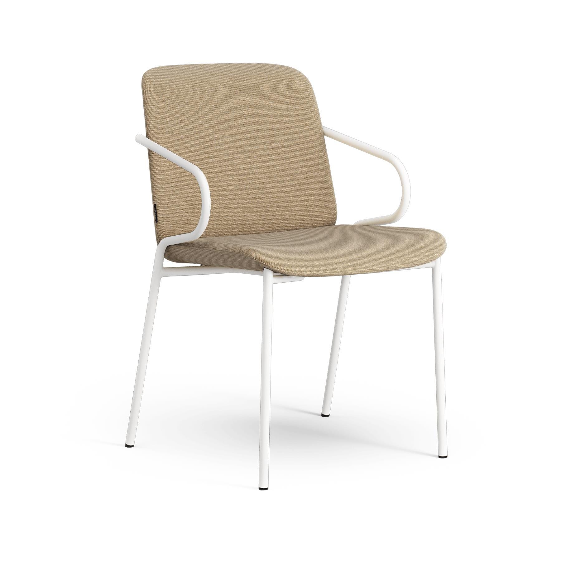 Swedese Amstelle Armchair Metal Frame White Steel Main Line Flax 12 Brown Designer Furniture From Holloways Of Ludlow