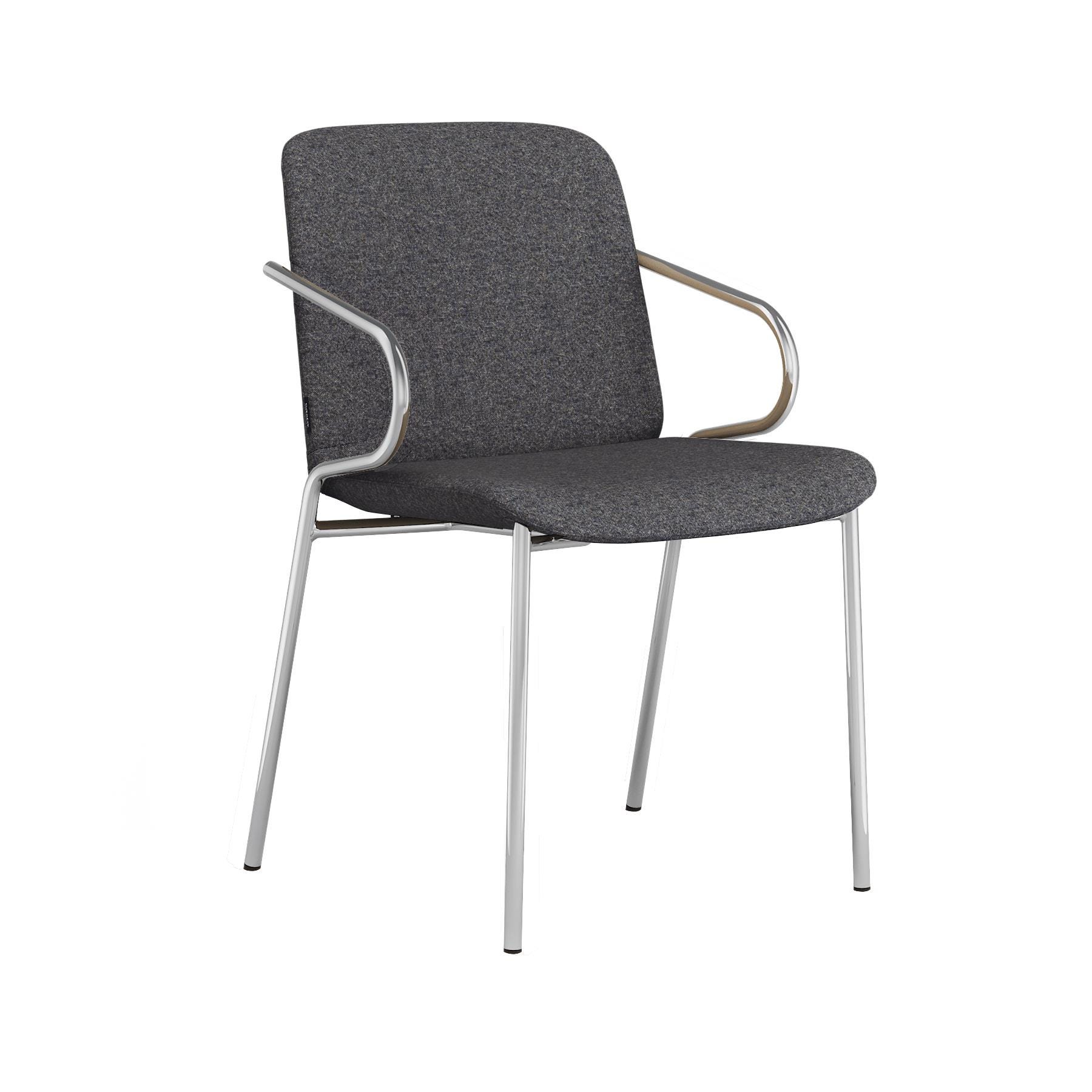 Swedese Amstelle Armchair Metal Frame Chrome Bardal 770 Grey Designer Furniture From Holloways Of Ludlow