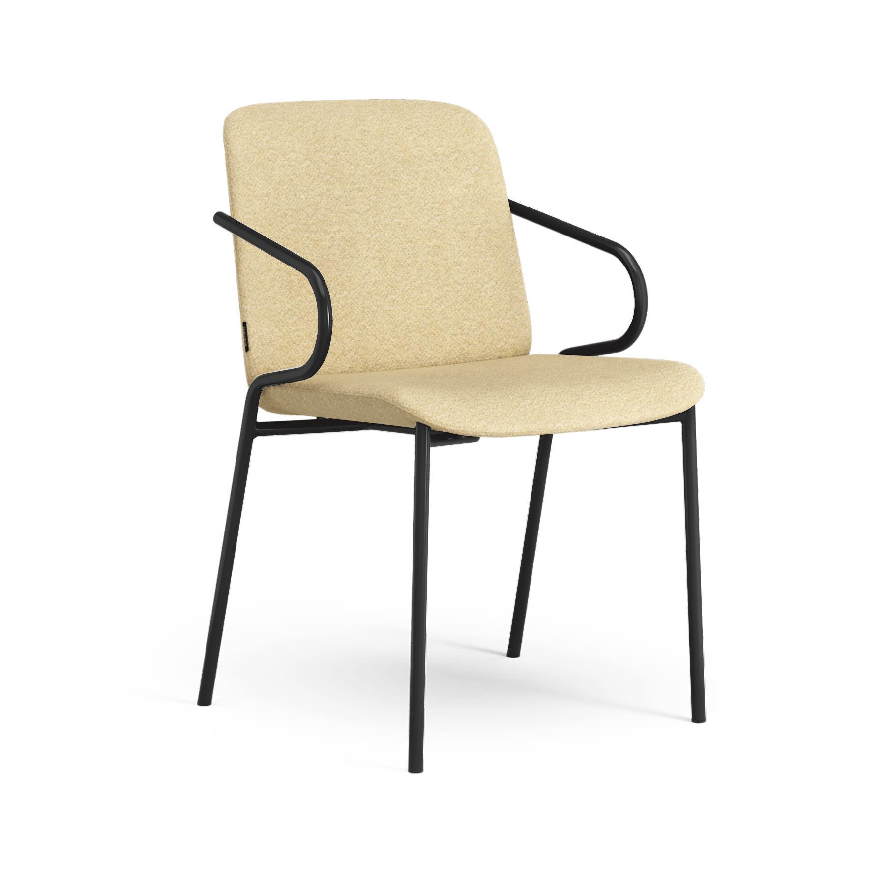 Swedese Amstelle Armchair Metal Frame Black Steel Ecriture 0410 Cream Designer Furniture From Holloways Of Ludlow