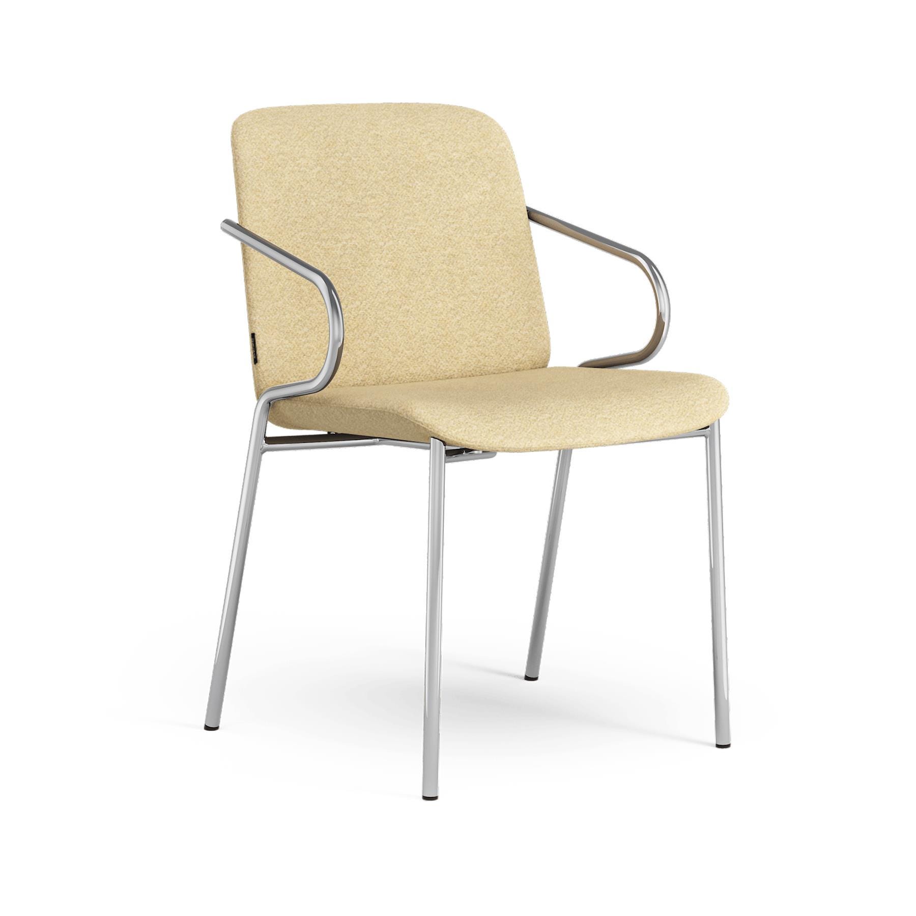 Swedese Amstelle Armchair Metal Frame Chrome Ecriture 0410 Cream Designer Furniture From Holloways Of Ludlow