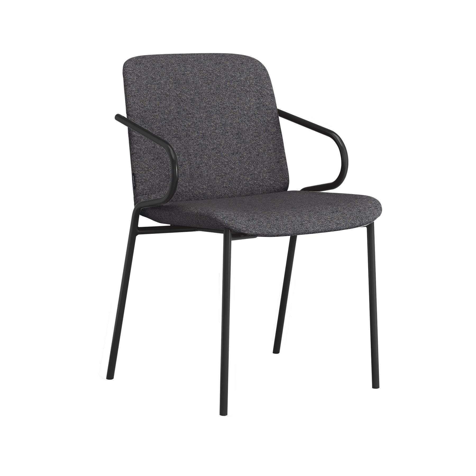 Swedese Amstelle Armchair Metal Frame Black Steel Bardal 770 Grey Designer Furniture From Holloways Of Ludlow