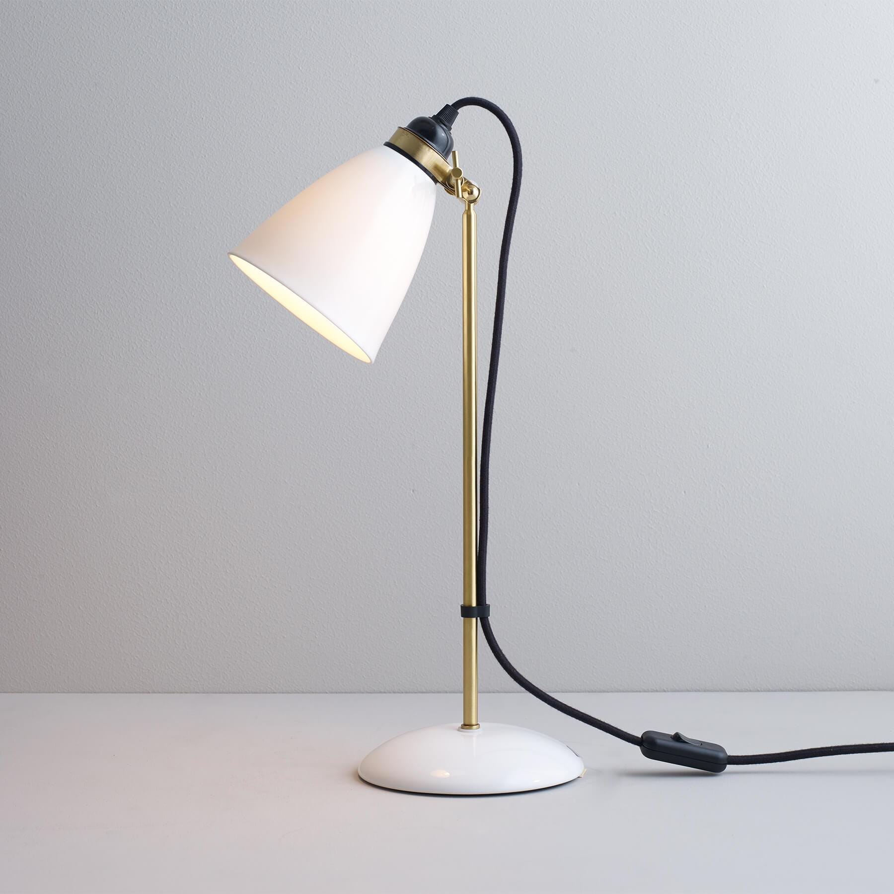 Original Btc Hector 30 Table Lamp Black Cable White Designer Lighting From Holloways Of Ludlow