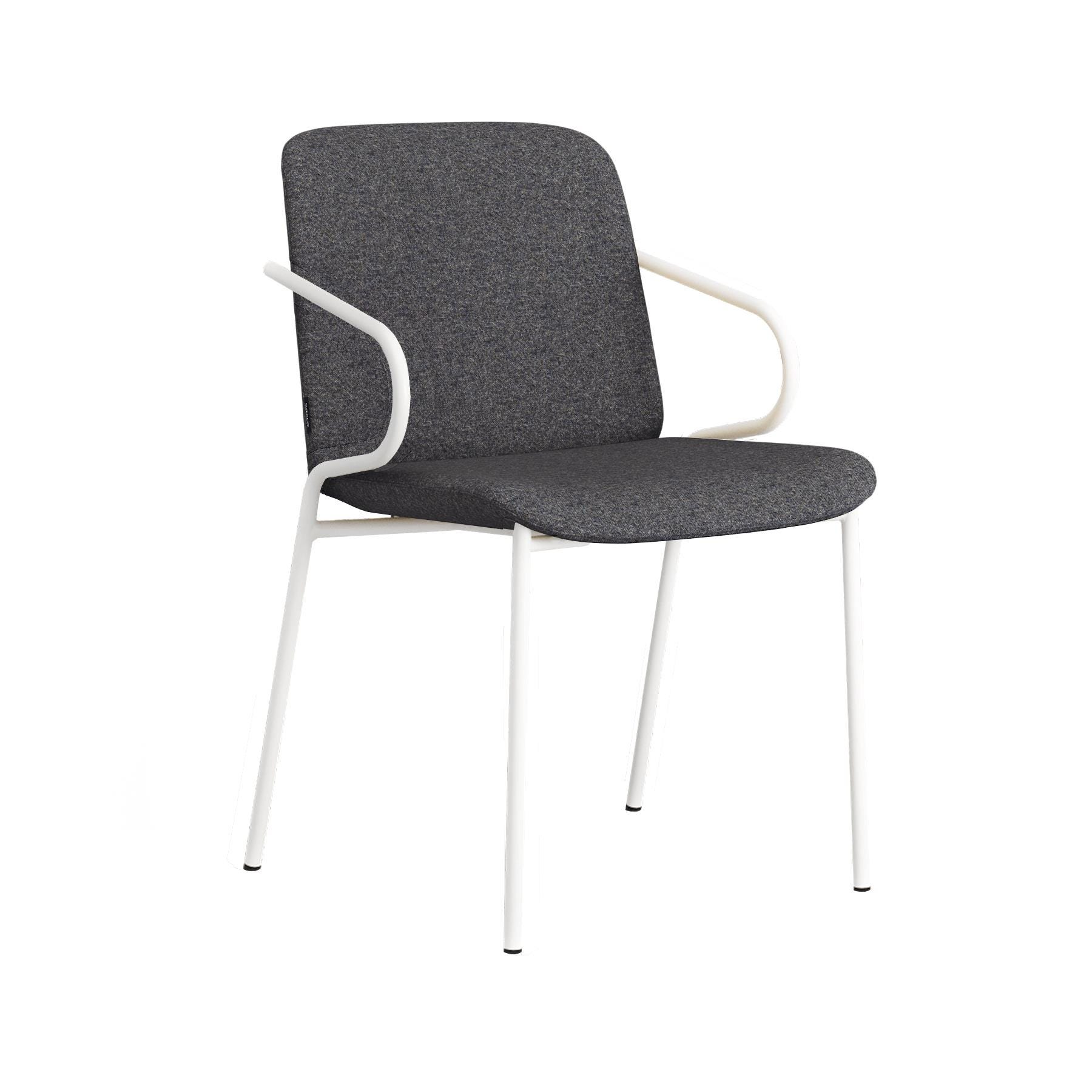 Swedese Amstelle Armchair Metal Frame White Steel Bardal 770 Grey Designer Furniture From Holloways Of Ludlow