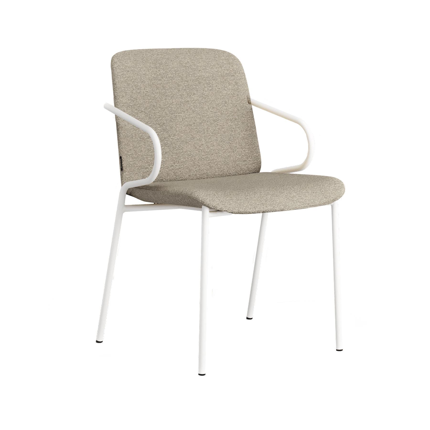 Swedese Amstelle Armchair Metal Frame White Steel Barnum 02 Brown Designer Furniture From Holloways Of Ludlow