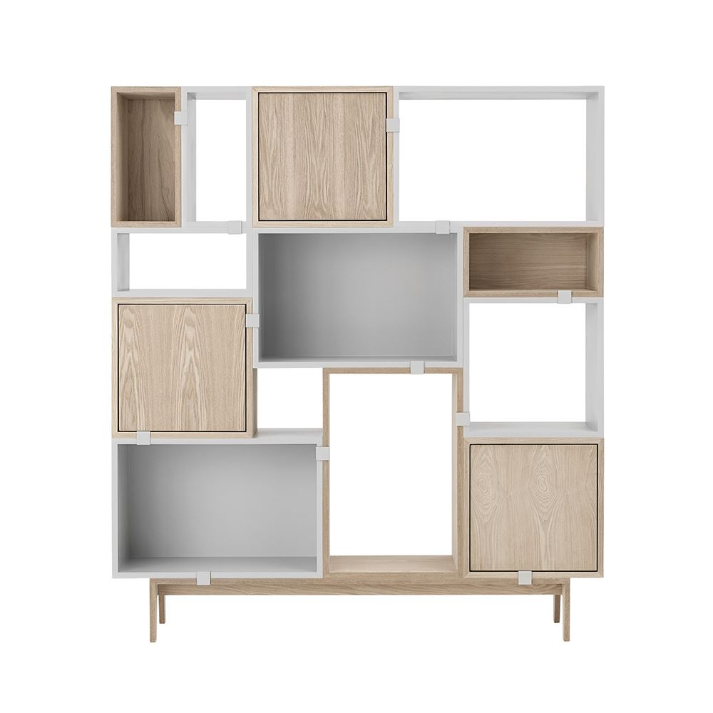 Muuto Stacked Storage System - Configuration 6 White Designer Furniture From Holloways Of Ludlow