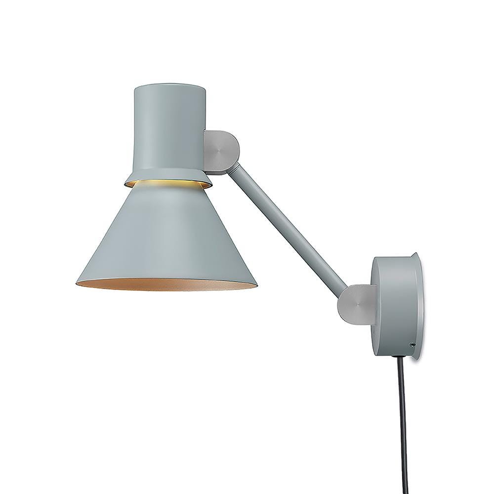 Anglepoise Type 80 W2 Wall Light Plug Switch And Cable Grey Mist Wall Lighting