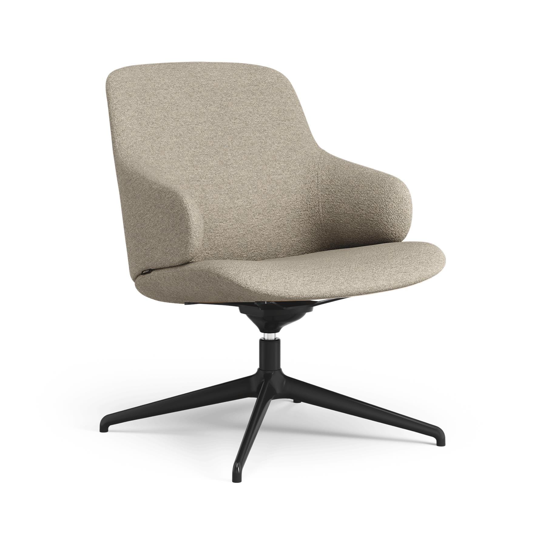 Swedese Amstelle Easy Chair Swivel Black Laquered Aluminium Barnum 02 Brown Designer Furniture From Holloways Of Ludlow