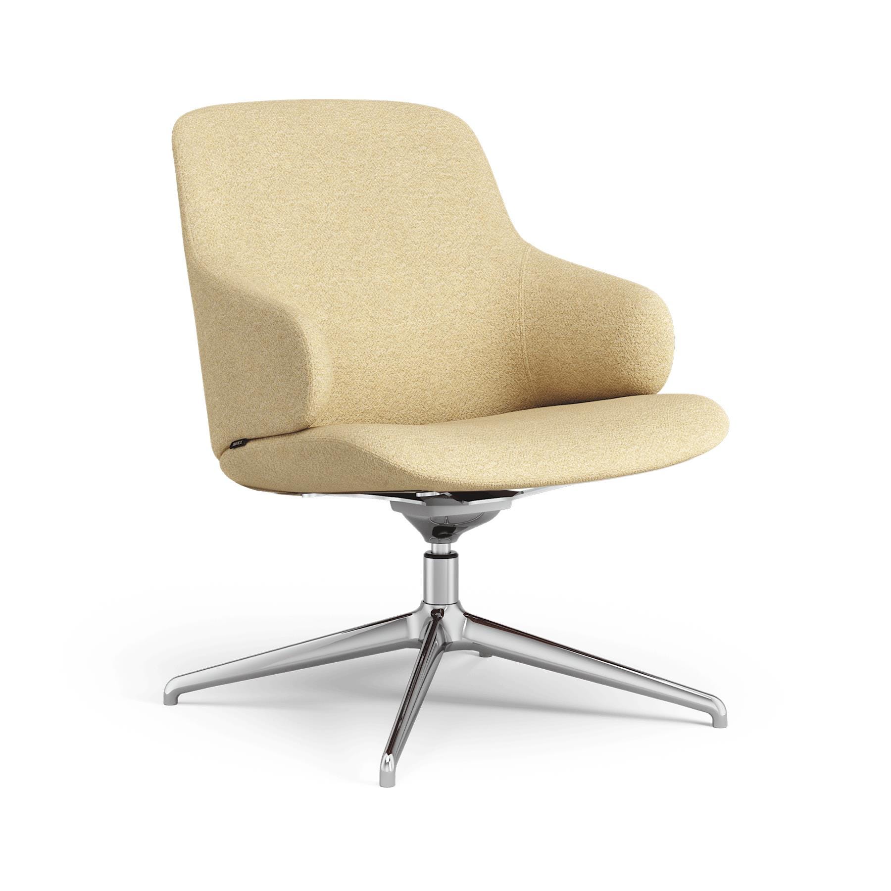 Swedese Amstelle Easy Chair Swivel Polished Aluminium Ecriture 0410 Cream Designer Furniture From Holloways Of Ludlow
