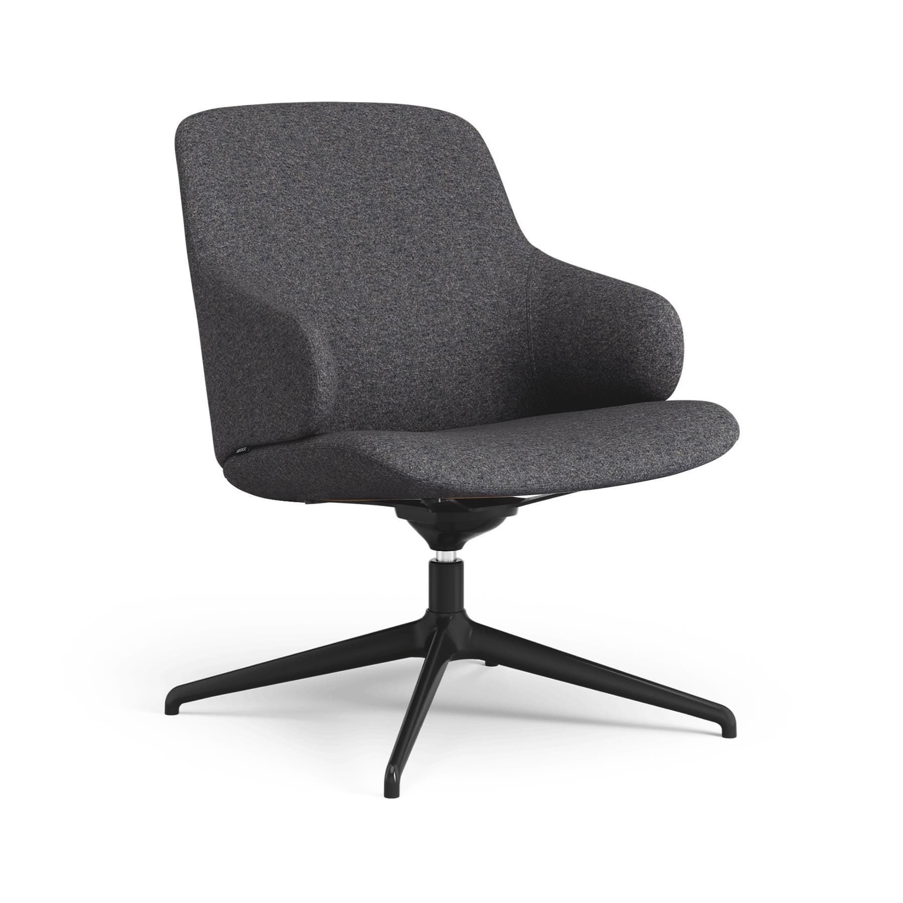 Swedese Amstelle Easy Chair Swivel Black Laquered Aluminium Bardal 770 Grey Designer Furniture From Holloways Of Ludlow