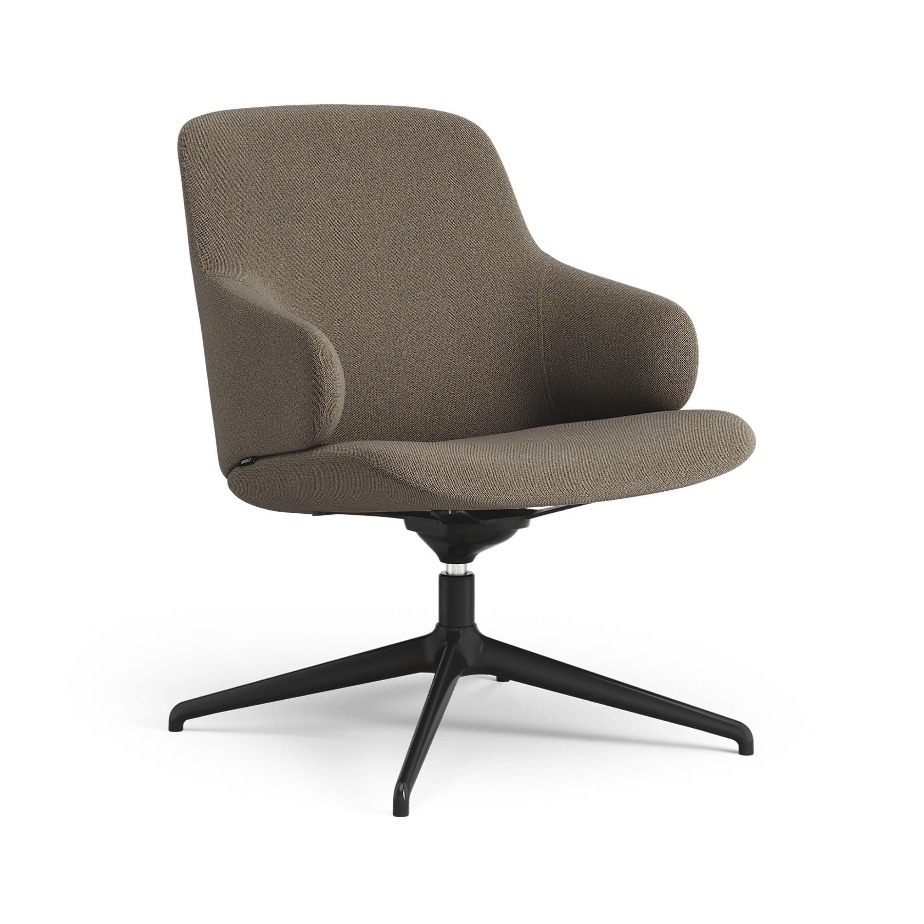 Swedese Amstelle Easy Chair Swivel Black Laquered Aluminium Main Line Flax 23 Brown Designer Furniture From Holloways Of Ludlow