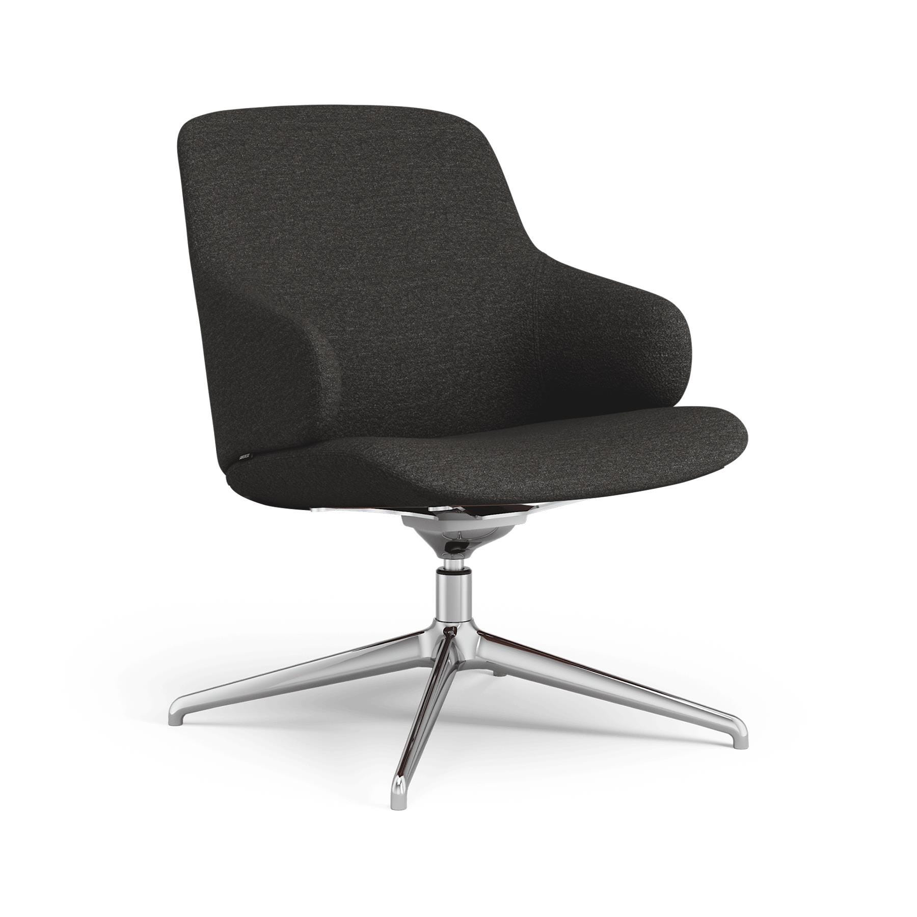 Swedese Amstelle Easy Chair Swivel Polished Aluminium Barnum 13 Black Designer Furniture From Holloways Of Ludlow