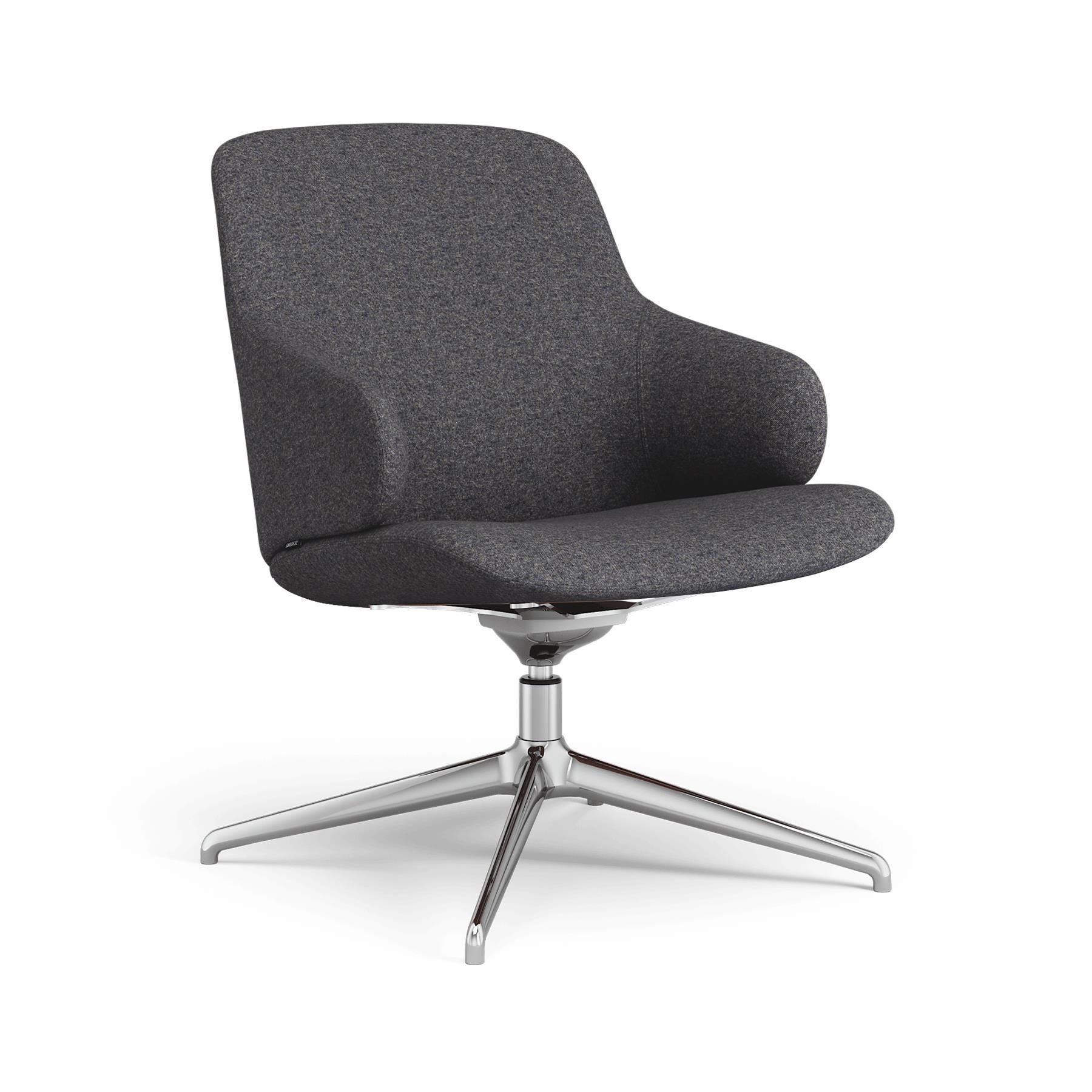 Swedese Amstelle Easy Chair Swivel Polished Aluminium Bardal 770 Grey Designer Furniture From Holloways Of Ludlow
