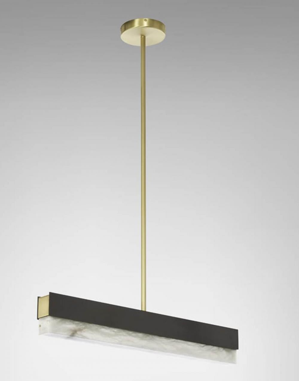 Cto Lighting Artes Pendant Artes 600 Satin Brass With Honed Alabaster None Brassgold Designer Pendant Lighting