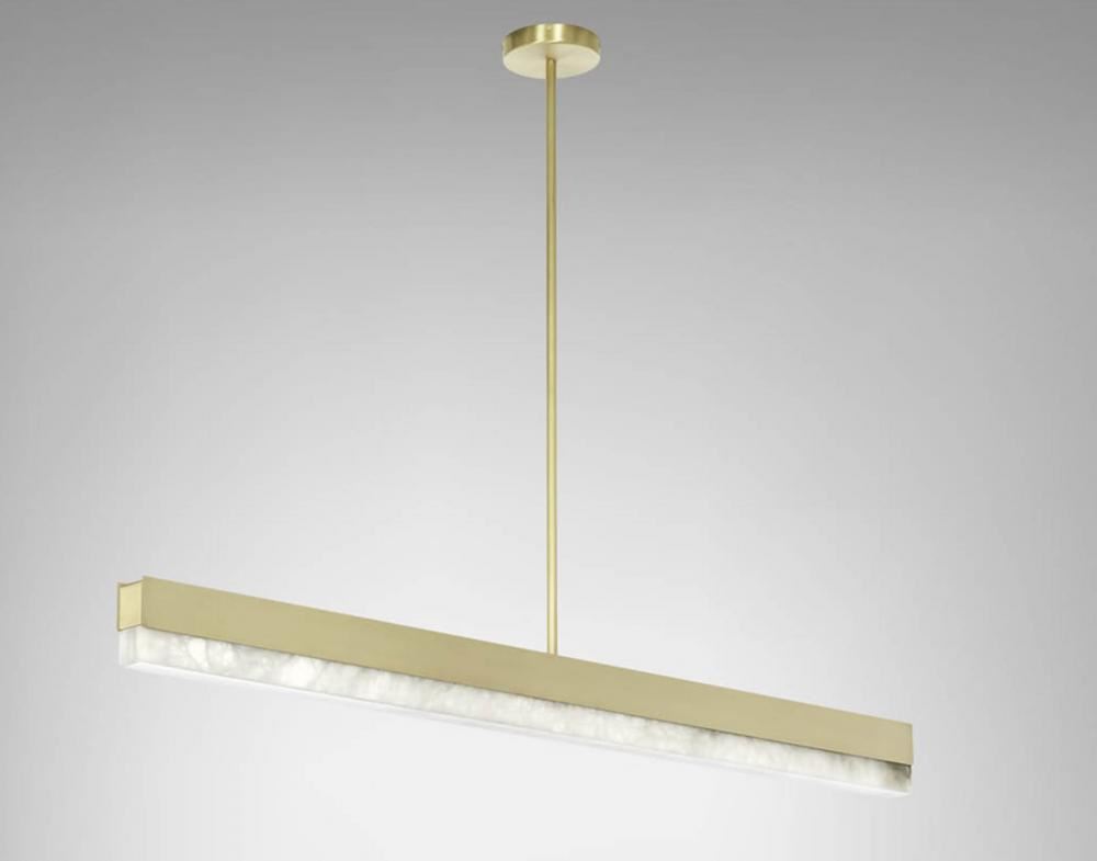 Cto Lighting Artes Pendant Artes 1200 Bronze With Satin Brass Details And Honed Alabaster None Designer Pendant Lighting