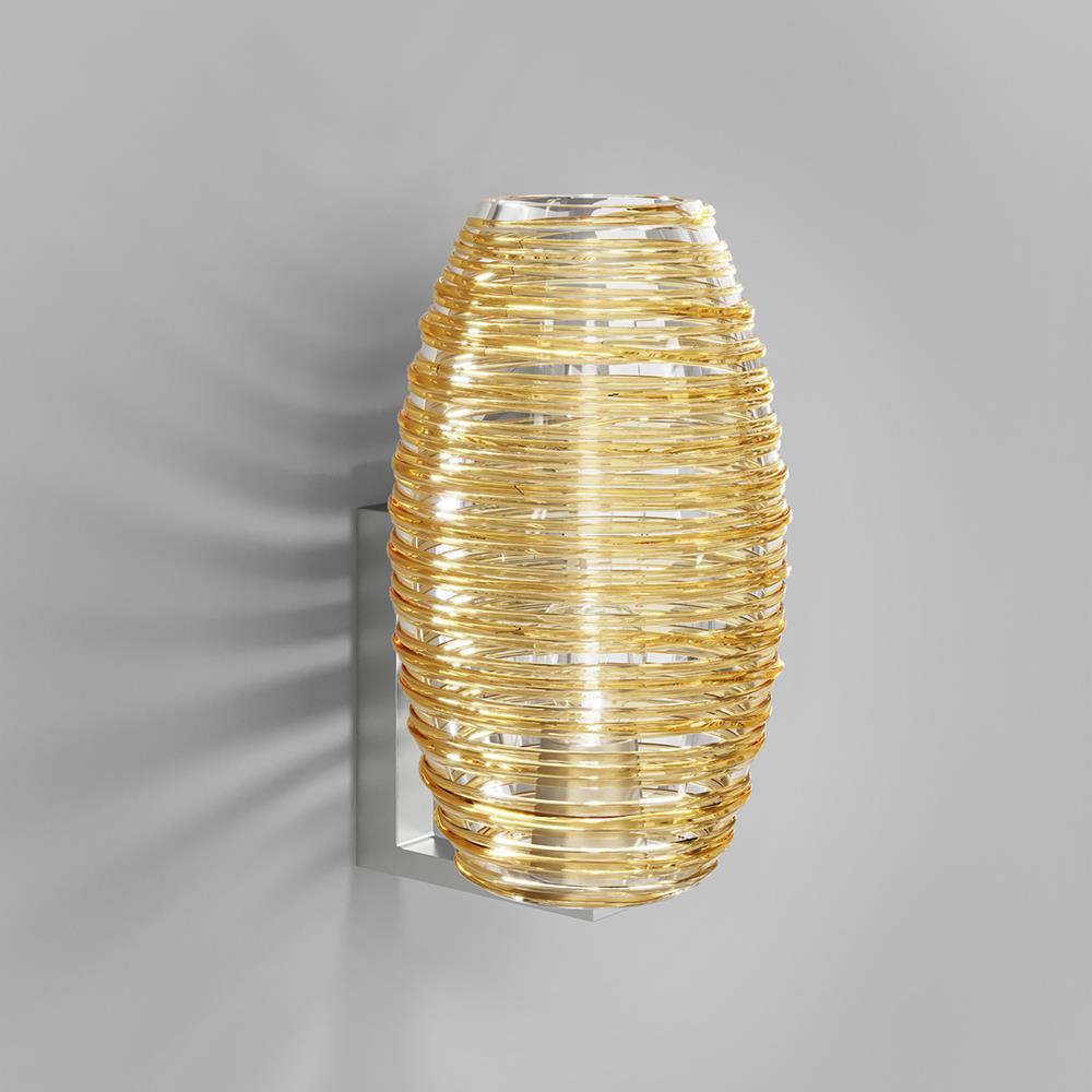 Damasco G Wall Light Crystal Amber