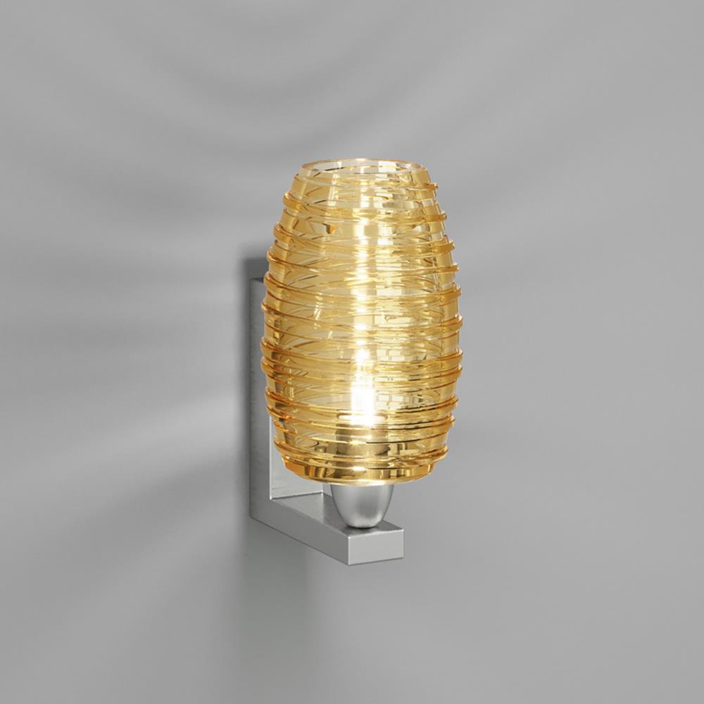 Damasco 1a P Wall Light Crystal Amber