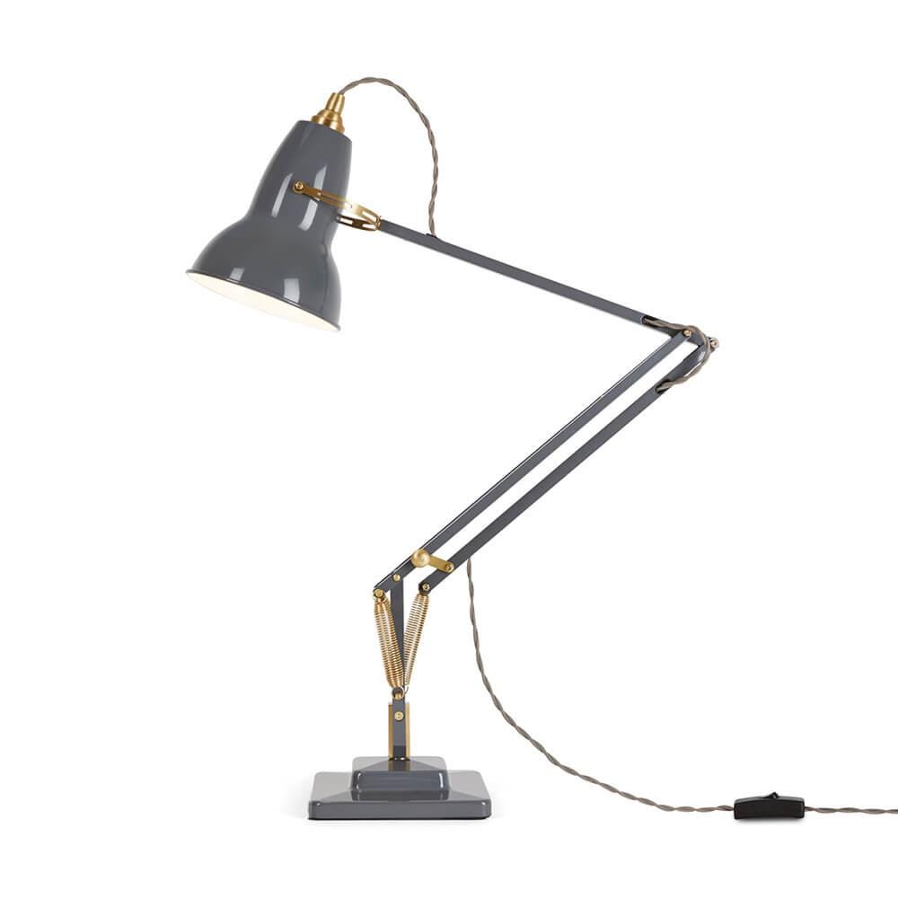Anglepoise Original 1227 Desk Lamp Brass Elephant Grey