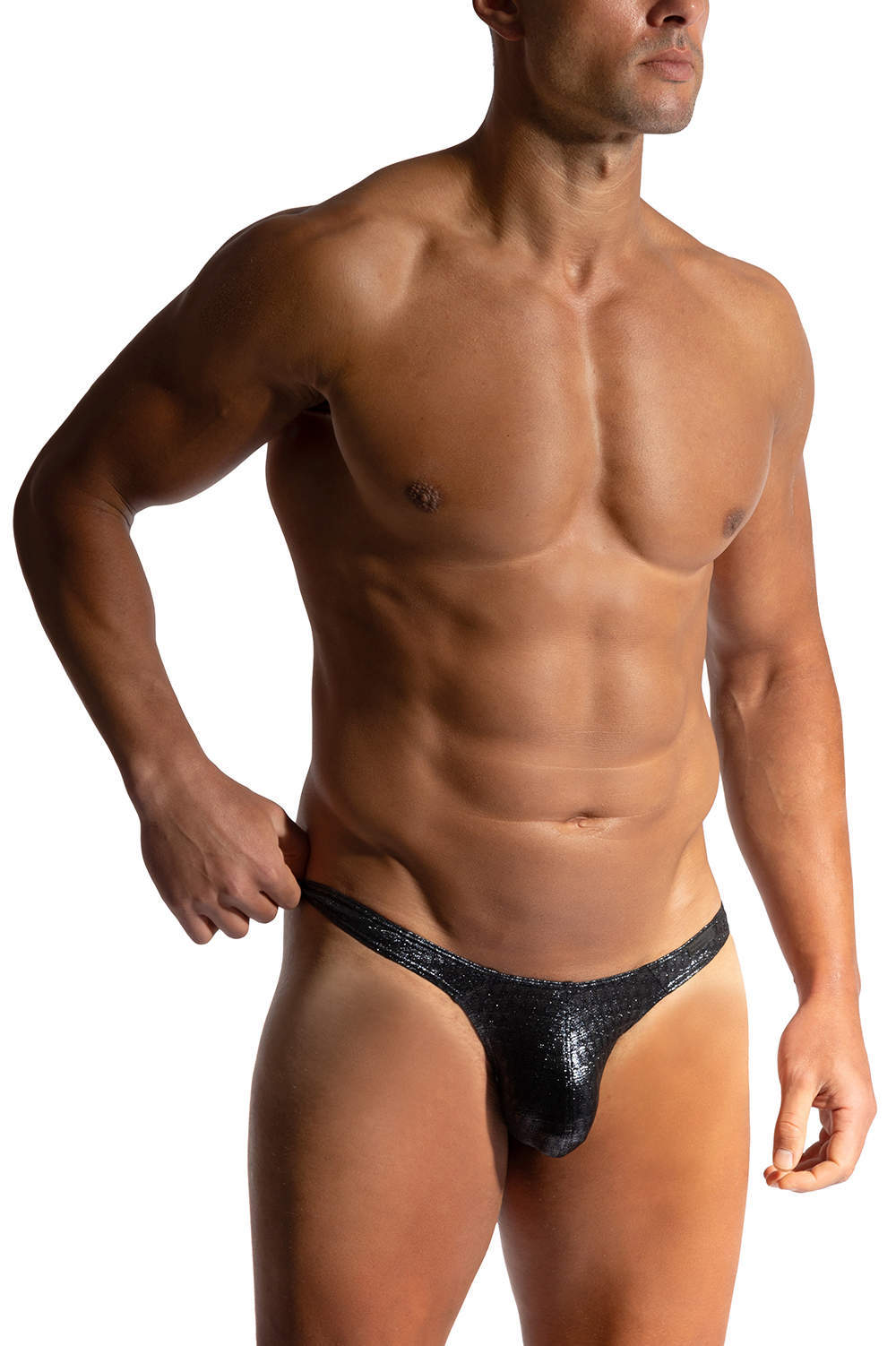 Manstore M2434 Tower String men’s underwear thong brief – shop sexy male pouch slips online. Shimmering skimpy undies for him. International delivery