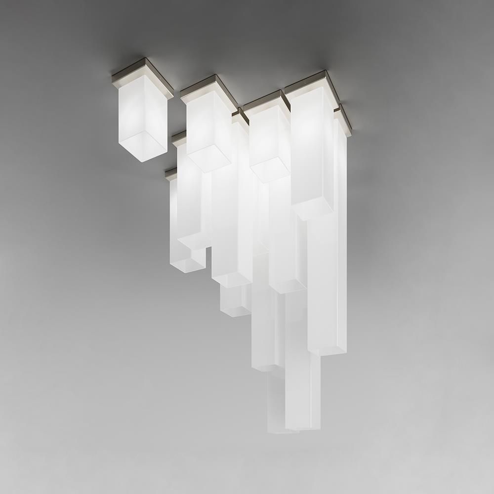 Tubes Cluster Ceiling Light Large White Glass