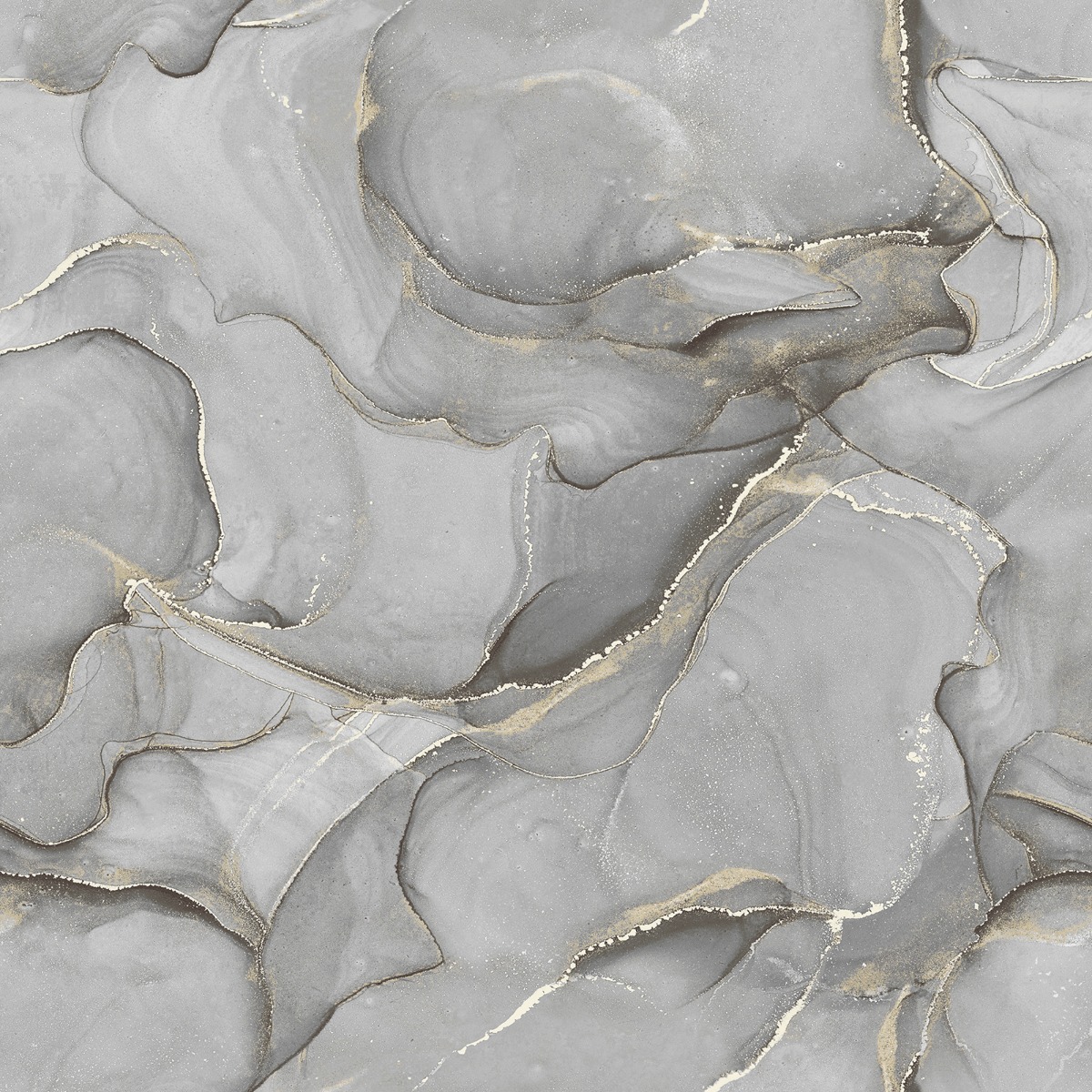 Muriva Ltd Muriva Elysian Marble Black & Gold Wallpaper, Black