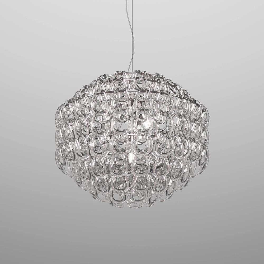 Vistosi Outlet Minigiogali Pendant 65 Transparent Crystal Clear Designer Pendant Lighting