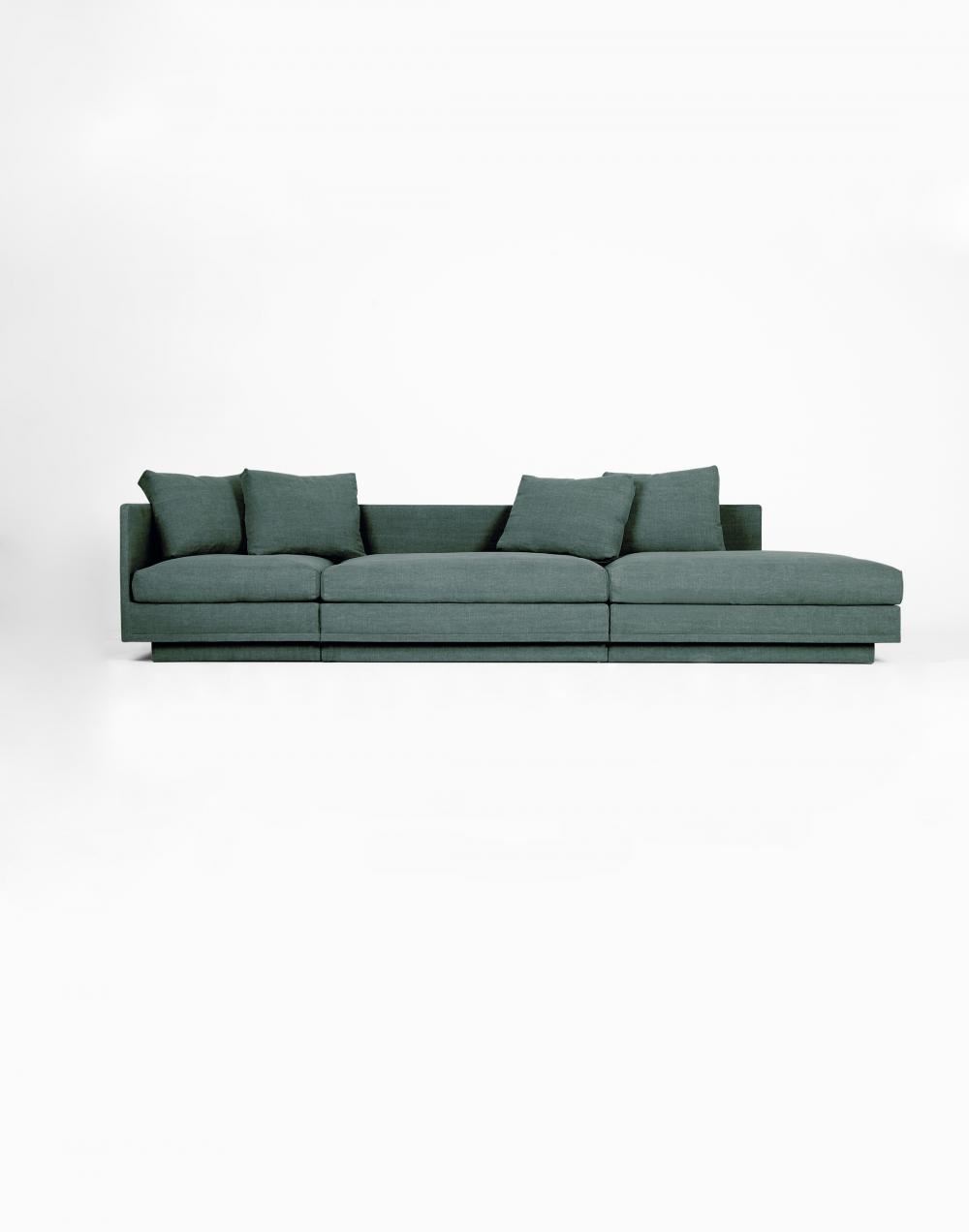 Lun Corner Module Sofa Fabric Group 4 Upholstered Plinth