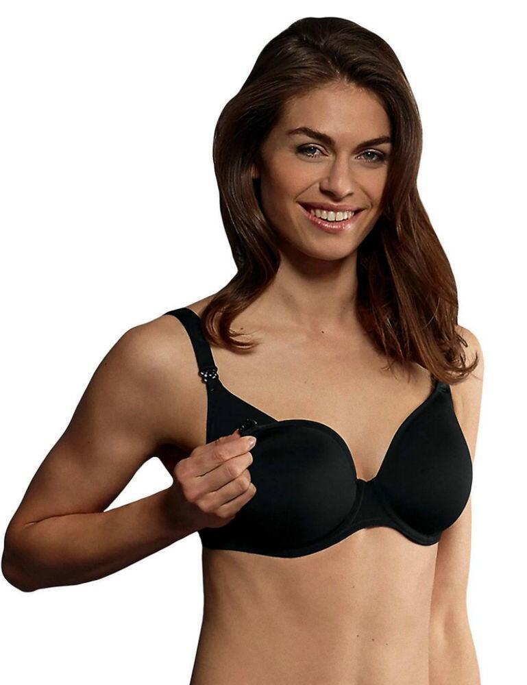 When you're a new mother, it's important that you have the right nursing bra, and Anita are specialists with maternity bras. This underwired nursing bra with spacer cups sports a classic style which makes it perfect for everyday. The popular spacer style offers a breathable feel which also adds slight extra shape to the bust. Discreet nursing clips on the straps allow cups to be opened widely and make breastfeeding a breeze. This bra is underwired for support and uplift. The straps are adjustable, allowing you to find an individual fit, and this design secures at the rear with a hook and eye closure.